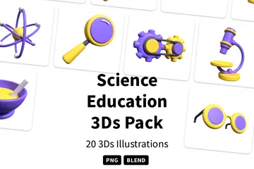 Educação Científica Pacote de Icon 3D