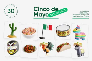 Cinco De Mayo 3D Icon Pack