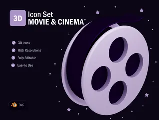 Cine y película Paquete de Icon 3D