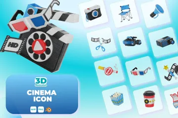 CINEMA 3D Icon Pack