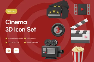 Cinema 3D Icon Pack