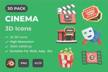 Cinema 3D Icon Pack