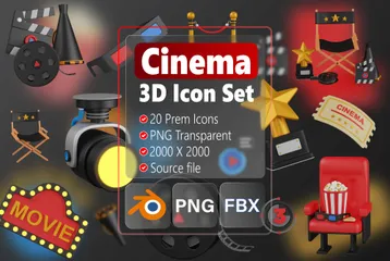 Cinema 3D Icon Pack