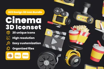 Cinema 3D Icon Pack