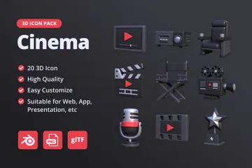 Cinema 3D Icon Pack