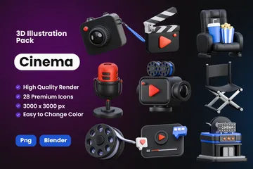 Cinema 3D Icon Pack