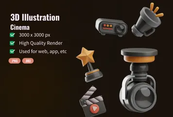 Cinema 3D Icon Pack
