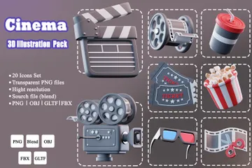 Cinema 3D Icon Pack