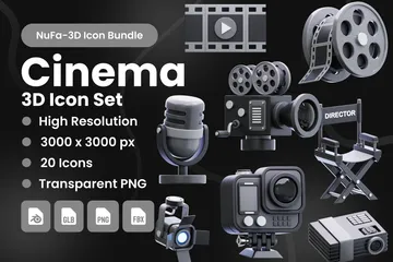 CINEMA 3D Icon Pack