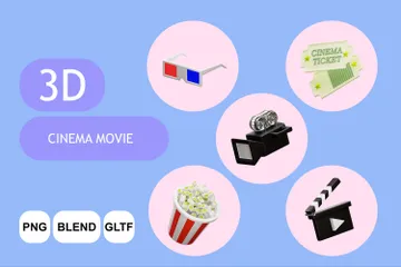 Cinema Movie 3D Icon Pack
