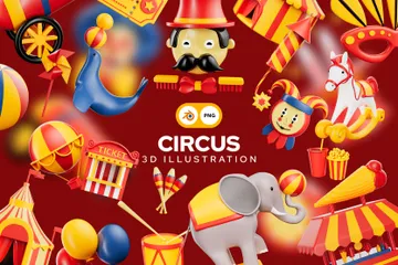 Circus 3D Icon Pack