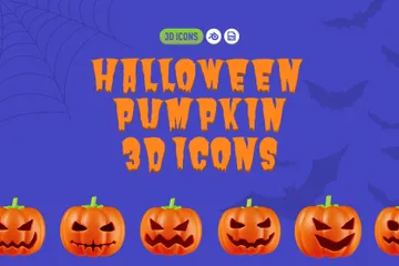 Citrouille d'Halloween Pack 3D Icon