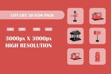 City Life 3D Icon Pack