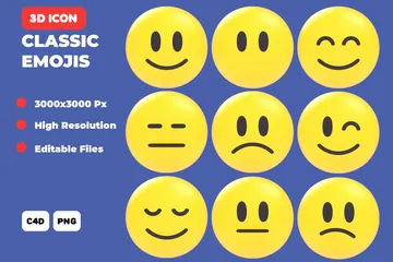 Classic Emoji 3D Icon Pack