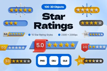 Avaliações com estrelas Pacote de Icon 3D