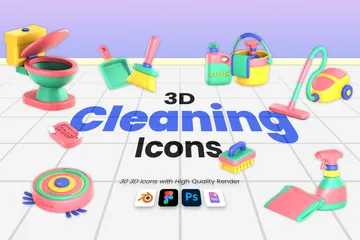 Cleaning 3D Icon Pack