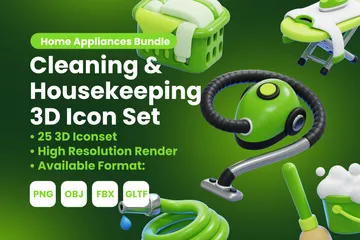 CLEANING & HOUSEKEEPING 3D Icon Pack
