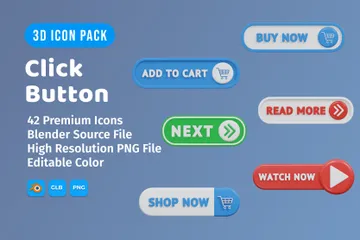 Click Button 3D Icon Pack