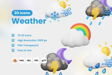 Clima Pacote de Icon 3D