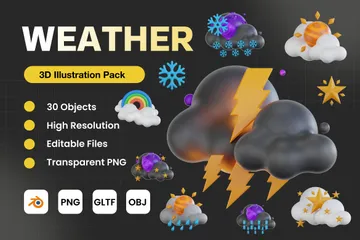 Clima Pacote de Icon 3D