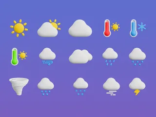 Clima Pacote de Icon 3D