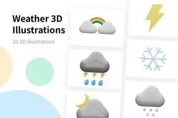 Clima Pacote de Illustration 3D