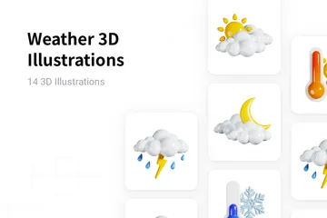 Clima Pacote de Illustration 3D