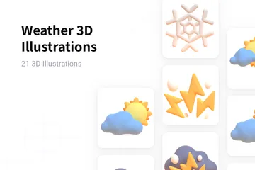 Clima Pacote de Illustration 3D