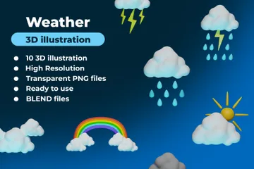 Clima Pacote de Icon 3D