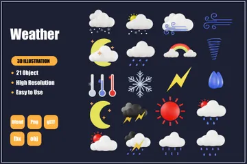 Clima Pacote de Icon 3D