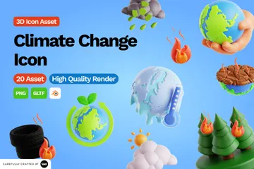 Climate Change 3D Icon Pack