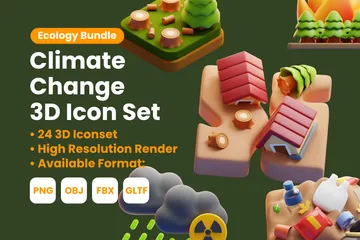 Climate Change 3D Icon Pack