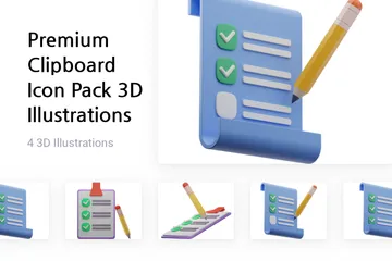 Clipboard 3D Illustration Pack