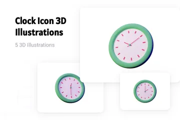 Clock 3D Illustration Pack