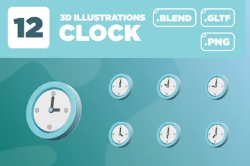 Clock 3D Icon Pack