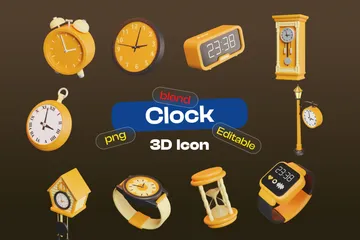 Clock 3D Icon Pack