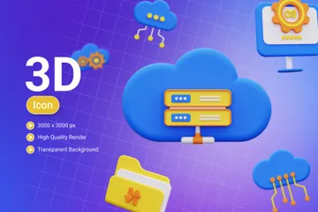 Cloud computing Pack 3D Icon