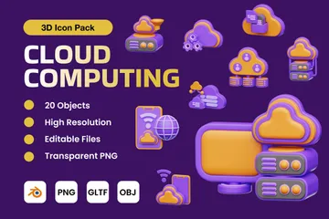 Cloud Computing 3D Icon Pack