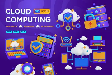 Cloud Computing 3D Icon Pack 3D Icon Pack