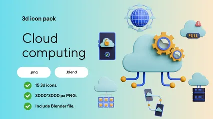 Cloud Computing 3D Icon Pack