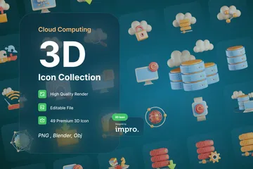 Cloud Computing 3D Icon Pack