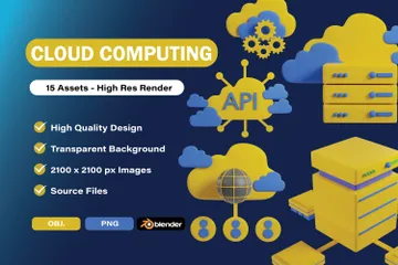 Cloud Computing 3D Icon Pack