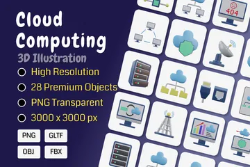 Cloud Computing 3D Icon Pack