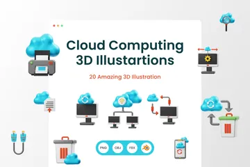 Cloud Computing 3D Illustration Pack