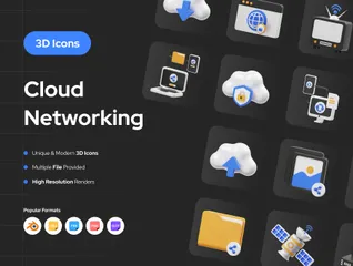 Cloud Networking 3D Icon Pack