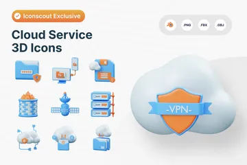 Cloud Services 3D Icon Pack