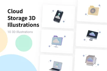 Cloud-Speicher 3D Illustration Pack