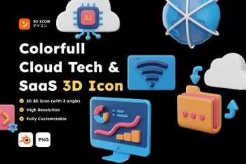 Cloud Tech & SaaS 3D Icon Pack