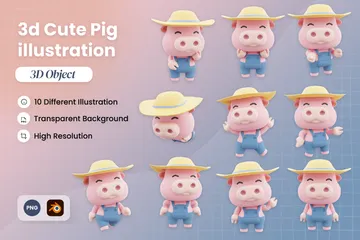 Cochon Pack 3D Illustration