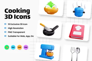 Cocinando Paquete de Icon 3D